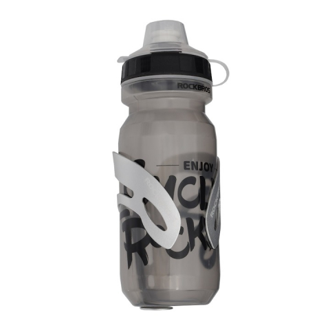 Sticla de apa pentru bicicleta, 600 ml, 20 cm, compatibila cu suporturi de dimensiune standard, gri [6]