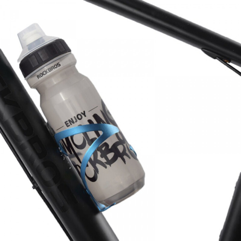 Sticla de apa pentru bicicleta, 600 ml, 20 cm, compatibila cu suporturi de dimensiune standard, gri [5]