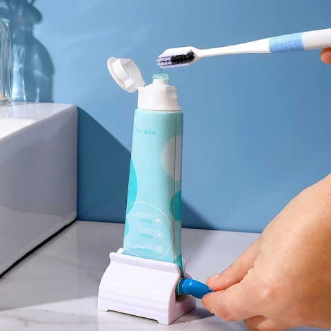 Dispozitiv manual pentru stors pasta de dinti, vopsea, produse cosmetice, plastic, 5.5 x 4 cm, albastru [12]