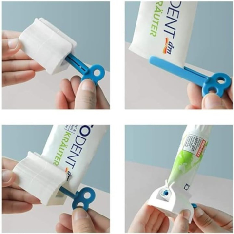 Dispozitiv manual pentru stors pasta de dinti, vopsea, produse cosmetice, plastic, 5.5 x 4 cm, albastru [5]