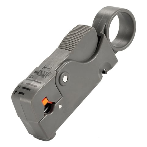 ELECTRONICE - Stripper cablu coaxial Dodaco, dezizolator reglabil 4/6/8/12 mm, gri, 10x3x2 cm