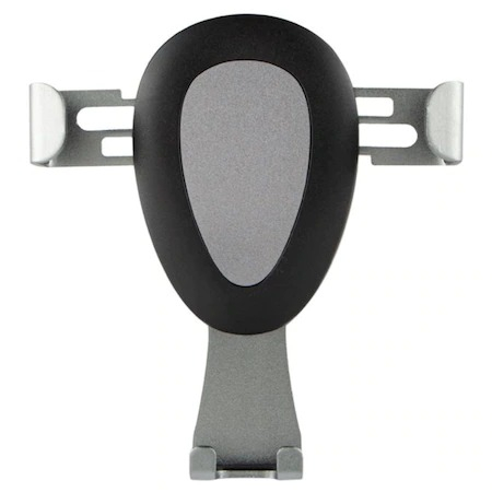 Accesorii auto telefoane - Suport telefon auto fixare pe grila de ventilatie,inchidere automata in 3 puncte - Negru/Gri