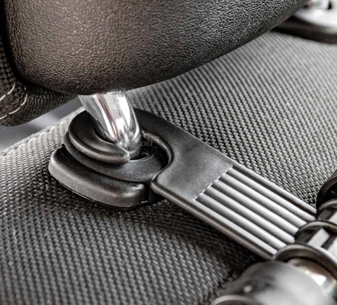 Suport auto negru multifunctional pentru tetiera, cu 2 carlige [2]
