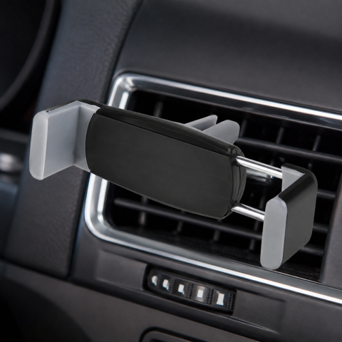 Suport auto negru pentru telefon pana la 7,5 cm, prindere pe grila de ventilatie [2]