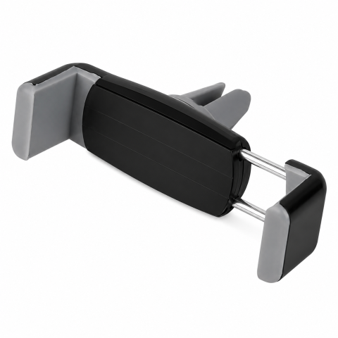 Suport auto telefoane - Suport auto negru pentru telefon pana la 7,5 cm, prindere pe grila de ventilatie