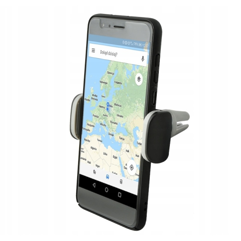 Suport auto pentru telefon, reglabil, prindere pe aeroterma, rotire 360°, compatibil universal, design compact, negru [1]