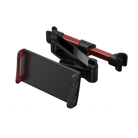 Accesorii auto telefoane - Suport auto telefon pentru tetiera cu brat extensibil - Rosu/Negru