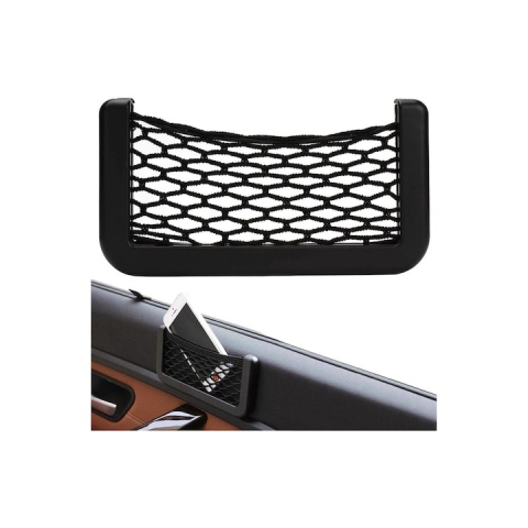 Suport auto tip buzunar, 15 x 8 cm, universal, negru [1]