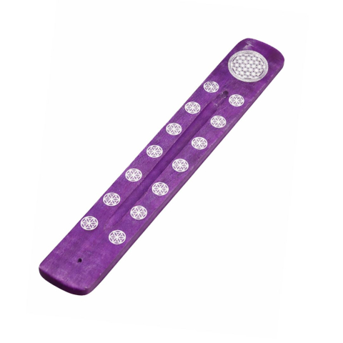 Suport betisoare parfumate lemn mov floarea vietii 26 cm tava ardere betisor aromaterapie colectare cenusa decor relaxare
