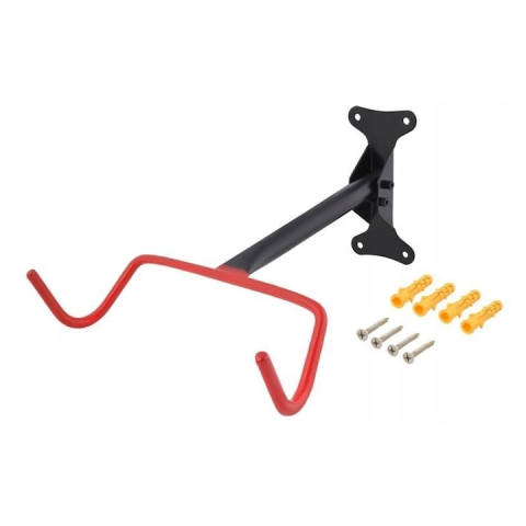 Protectie si siguranta - Suport bicicleta de perete din metal, carlig cauciucat, montare cu ancore, pentru 1 bicicleta