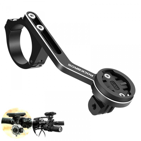 Suport de lanterna/cronometru pentru bicicleta, 117 x 51 x 25 mm, aluminiu/plastic, negru [5]