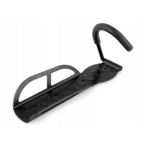 SPORT ȘI ACTIVITĂȚI - Suport de perete pentru bicicleta, suspendabil, cu protectie pentru bara de prindere, 25.5 x 7 x 13 cm, negru – solutie practica pentru depozitare eficienta si sigura