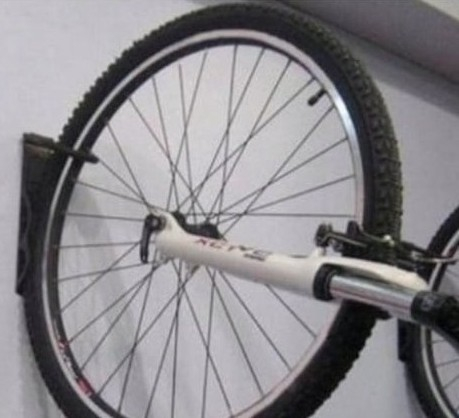 Suport de perete pentru bicicleta, suspendabil, cu protectie pentru bara de prindere, 25.5 x 7 x 13 cm, negru – solutie practica pentru depozitare eficienta si sigura [10]