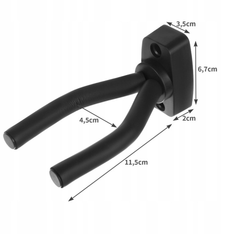 Suport de perete pentru chitara – model universal cu brate captusite cu spuma, fixare sigura si design compact, 11 cm, ideal pentru chitare acustice, electrice si bass [2]
