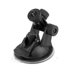 ARTICOLE AUTO - Suport de prindere auto, cu ventuza, pentru camere video sport, compatibil cu GoPro, plastic, negru