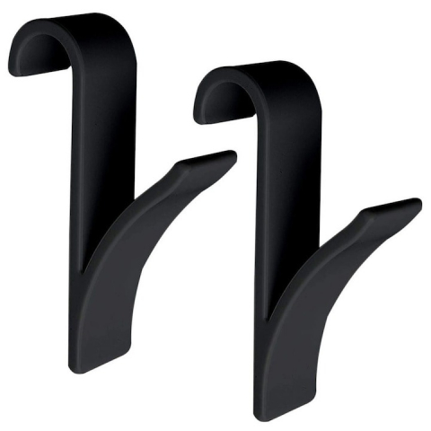 Suport de prosoape si haine, pentru calorifer, plastic, 9.8 cm, negru [4]
