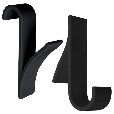 Suport de prosoape si haine, pentru calorifer, plastic, 9.8 cm, negru [1]
