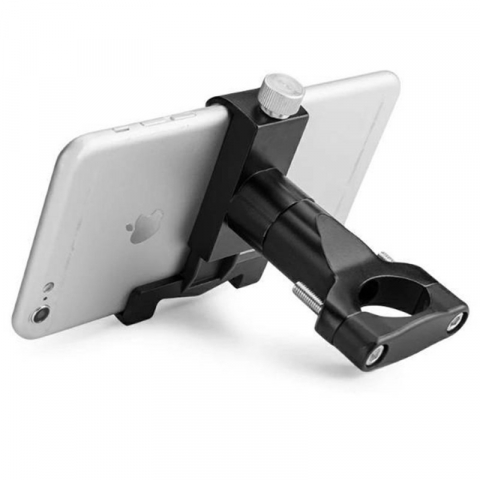 Suport de telefon pentru bicicleta, 6.5 x 2.1 x 7 cm, aliaj din aluminiu, negru [3]