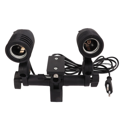Becuri & Accesorii - Suport dublu bec tip fasung, soclu E27 cu adaptor, lumini, microfon, umbrele foto