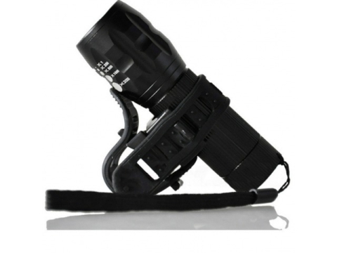 Suport lanterna pentru bicicleta, flexibil, reglabil, 8 x 4.5 cm, negru [6]