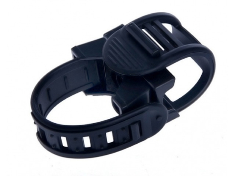Accesorii ciclism - Suport lanterna pentru bicicleta, flexibil, reglabil, 8 x 4.5 cm, negru