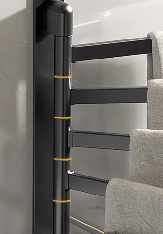 Suport organizator negru 31 cm cu 4 brate rotative 180°, cu carlig inferior [2]