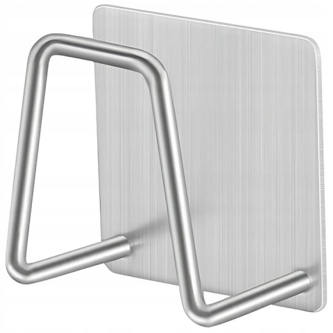 Suport pentru burete de bucatarie, adeziv, inox, argintiu, 4.5 x 4.5 x 3 cm [6]