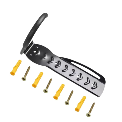 Suport perete bicicleta, set 2 carlige metalice, montaj vertical, rezistenta 30 kg, negru [6]