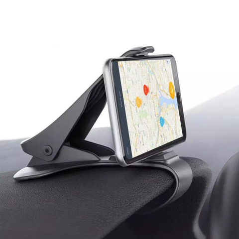 Suport telefon auto pentru bord cu clema reglabila, universal, prindere sigura, utilizare cu o mana, negru [13]