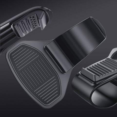 Suport telefon auto pentru bord cu clema reglabila, universal, prindere sigura, utilizare cu o mana, negru [3]