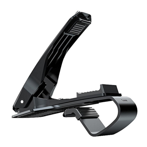 ELECTRONICE - Suport telefon auto pentru bord cu clema reglabila, universal, prindere sigura, utilizare cu o mana, negru