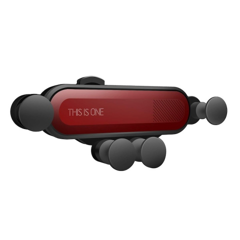Suport auto telefoane - Suport telefon auto prindere grila de ventilatie cu 4 brate mobile - Rosu