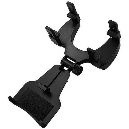 Accesorii auto telefoane - Suport Telefon Universal Auto, cu fixare pe Oglinda Retrovizoare - Negru