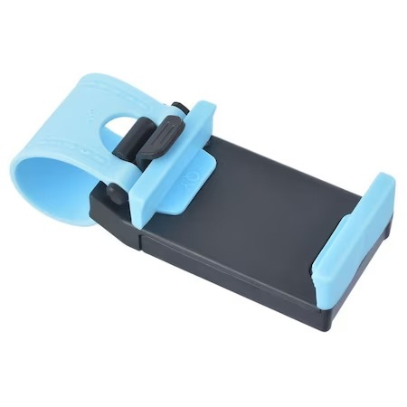 Accesorii auto telefoane - Suport auto universal telefon din silicon prindere pe volan - Albastru