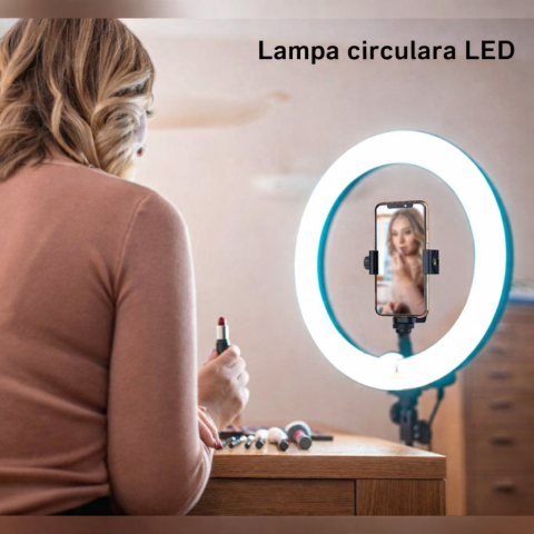 Suport telefon rotativ pentru trepied cu prindere reglabila 55-105 mm si montura universala 1/4 inch, adaptor smartphone vertical orizontal, negru [1]