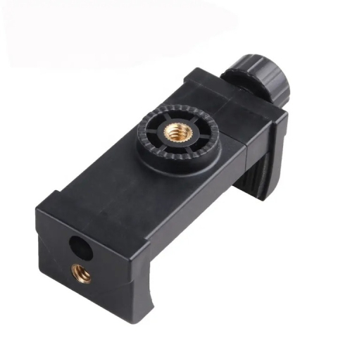 Suport telefon universal cu prindere prin surub si mini trepied 2 in 1, deschidere 10 cm, montura 1/4 inch, ABS negru, suport stabil pentru birou si filmare [4]