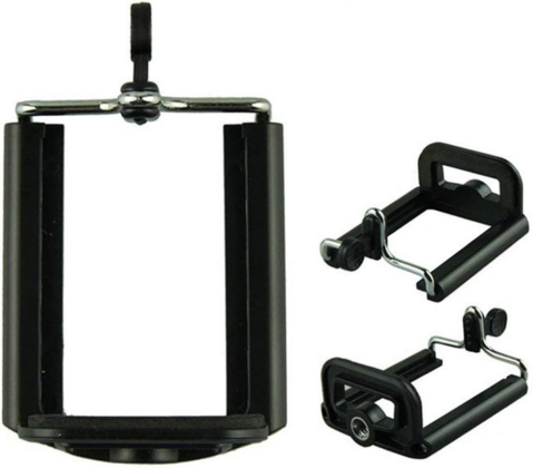 Trepiezi - Suport universal pentru telefon cu prindere pe trepied, montura 1/4 inch, reglabil pentru smartphone, adaptor telefon pentru stativ foto video, negru