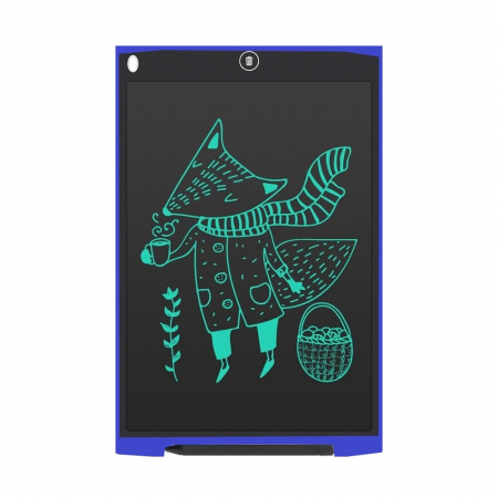 Tablete grafice desen - Tableta grafica de desenat pentru copii de 12 inch diagonala, cu buton de stergere si creion - Albastru