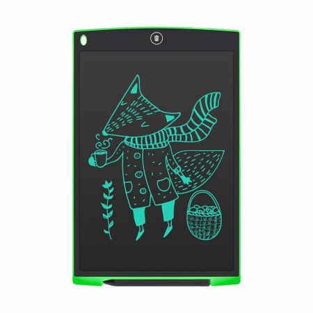 Tablete grafice desen - Tableta grafica de desenat pentru copii de 12 inch diagonala, cu buton de stergere si creion - Verde