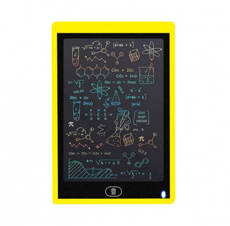 JOCURI ȘI JUCĂRII - Tableta grafica de desenat pentru copii,color de 8.5 inch diagonala, cu buton de stergere si creion - Galben