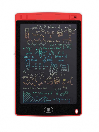 Tablete grafice desen - Tableta grafica de desenat pentru copii,color de 8.5 inch diagonala, cu buton de stergere si creion - Rosu