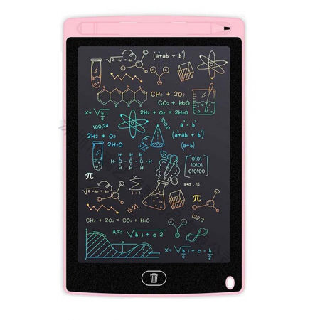 Tablete grafice desen - Tableta grafica de desenat pentru copii,color de 8.5 inch diagonala, cu buton de stergere si creion - Roz