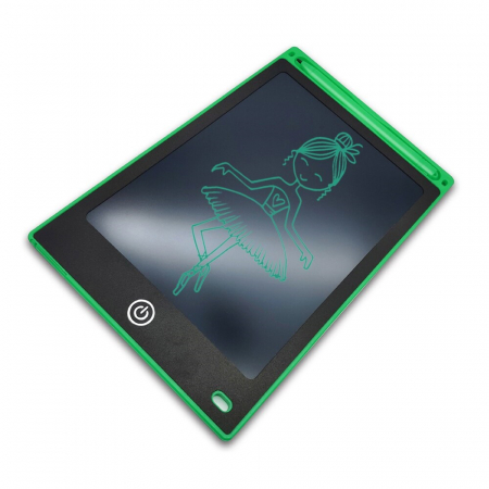 Tablete grafice desen - Tableta grafica de desenat pentru copii de 10 inch diagonala, cu buton de stergere si creion - Verde