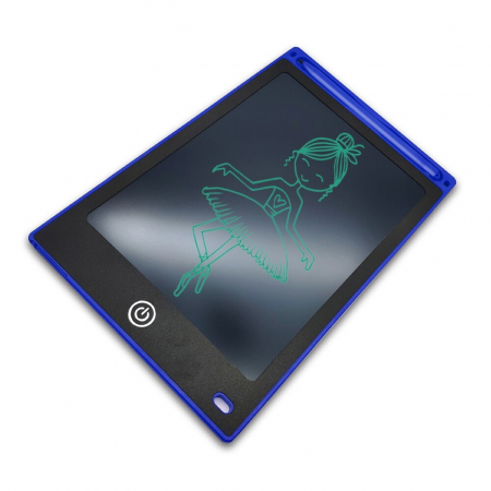 Tablete grafice desen - Tableta grafica de desenat pentru copii de 10 inch diagonala, cu buton de stergere si creion - Albastru