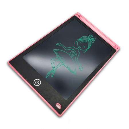 Tablete grafice desen - Tableta grafica de desenat pentru copii de 10 inch diagonala, cu buton de stergere si creion - Roz