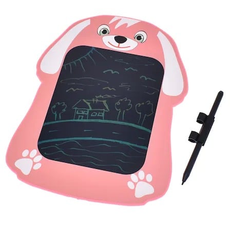 Tablete grafice desen - Tableta grafica de desenat pentru copii, color de 9.8 inch diagonala, ecran 6.3 inch,model catelus - Roz