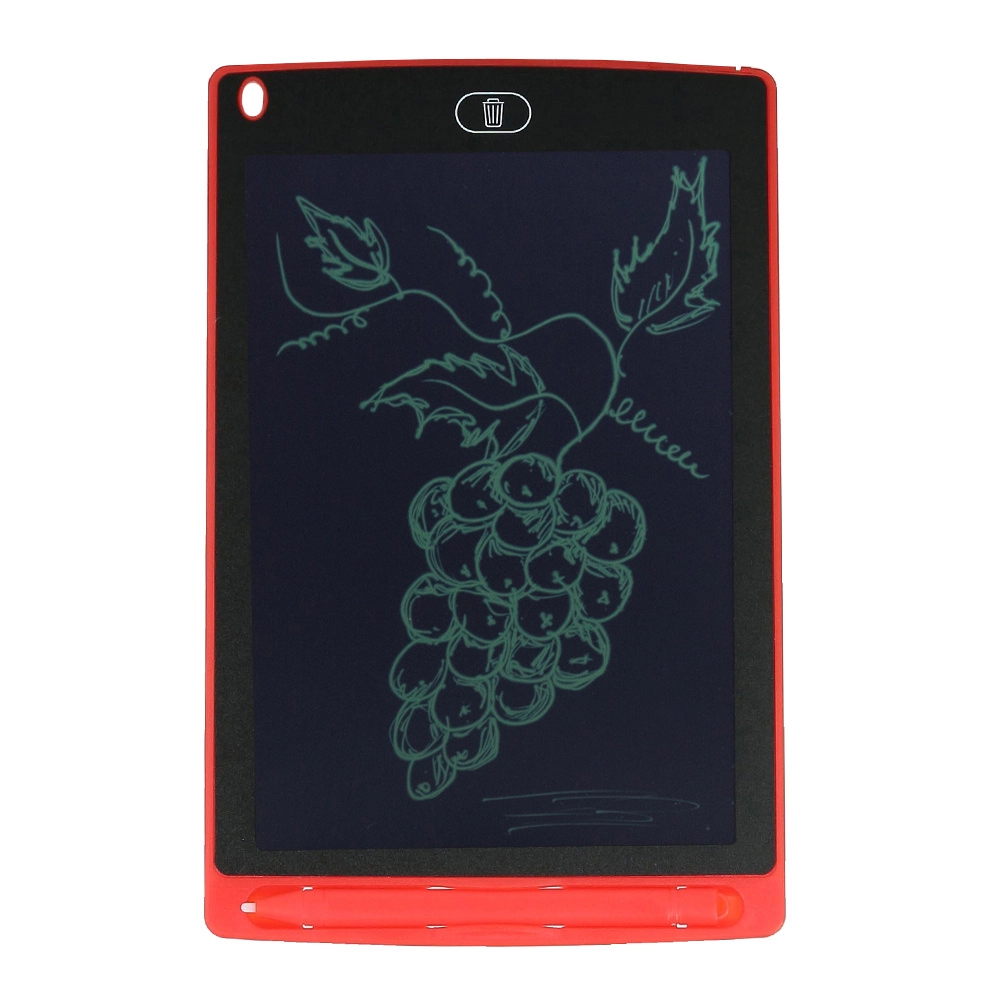 Tableta grafica de desenat pentru copii de 8.5 inch diagonala, cu buton de stergere si creion - Rosu [6]