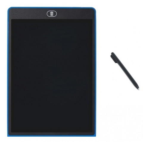 JOCURI ȘI JUCĂRII - Tableta grafica de desenat pentru copii,color de 16 inch diagonala, cu buton de stergere si creion - Albastru