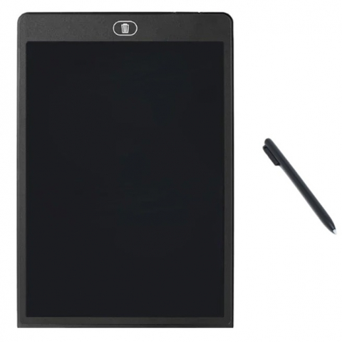 JOCURI ȘI JUCĂRII - Tableta grafica de desenat pentru copii,color de 16 inch diagonala, cu buton de stergere si creion - Negru