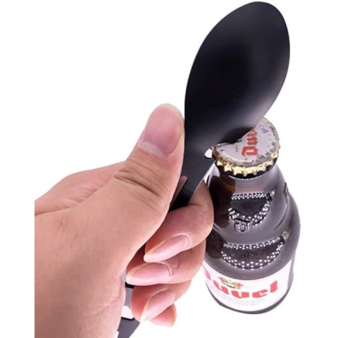 Tacam turistic 5 in 1, Dodaco, multifunctional, negru, 18x4x1.5 cm [1]